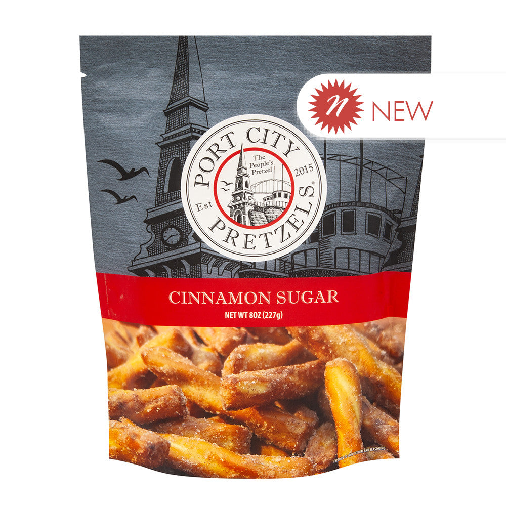 Wholesale Port City Pretzels - Cinnamon Sugar - 8Oz- Bulk