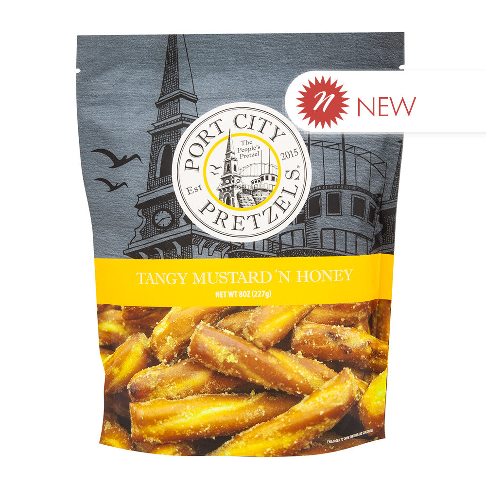 Wholesale Port City Pretzels - Mustard And Honey - 8Oz- Bulk