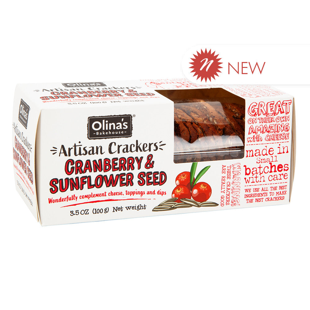 Wholesale Olina'S - Artisan Crackers Crby&Sfl Seed - 3.5Oz- Bulk