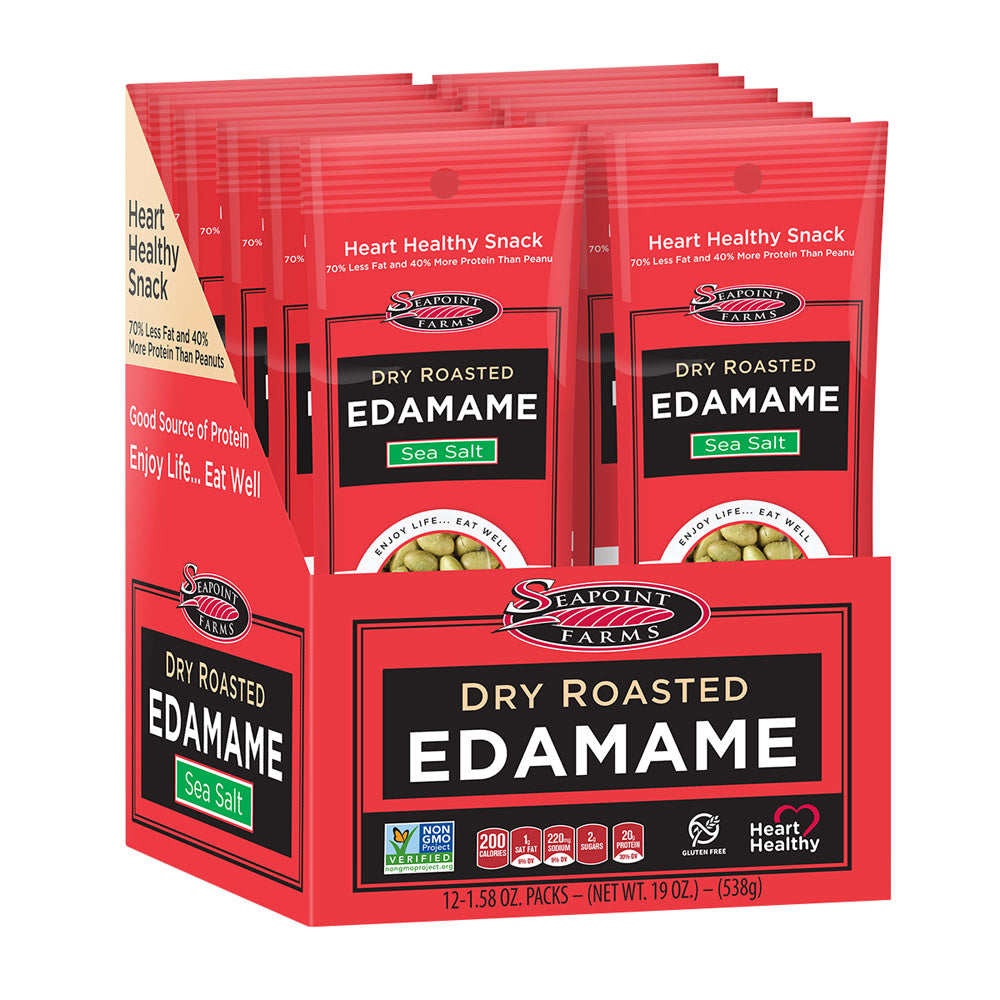 Wholesale Seapoint Farms 100 Calorie Lightly Salted Dry Roasted Edamame 1.58 Oz Bag- Bulk
