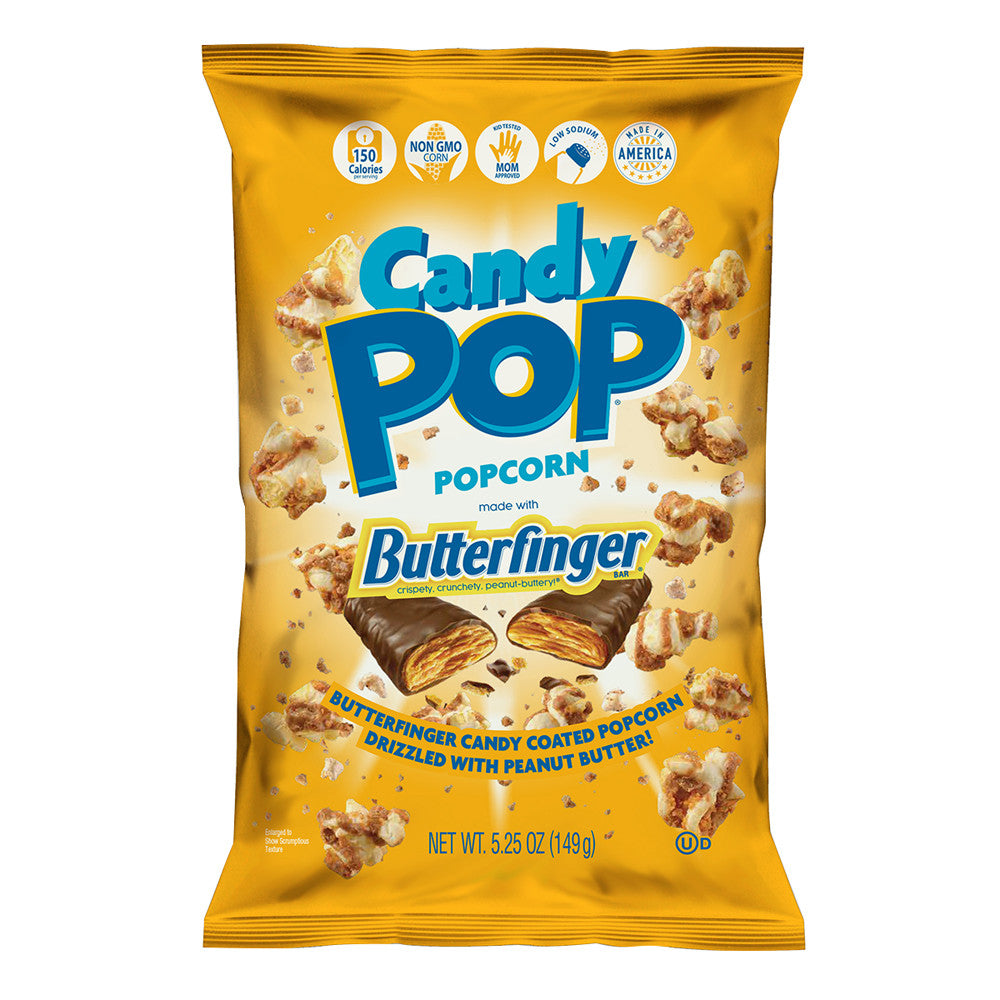 Candy Pop Butterfinger Popcorn 5.25 Oz Bag