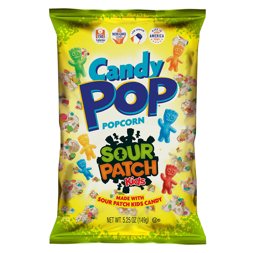 Candy Pop Sour Patch Kids Popcorn 5.25 Oz Bag