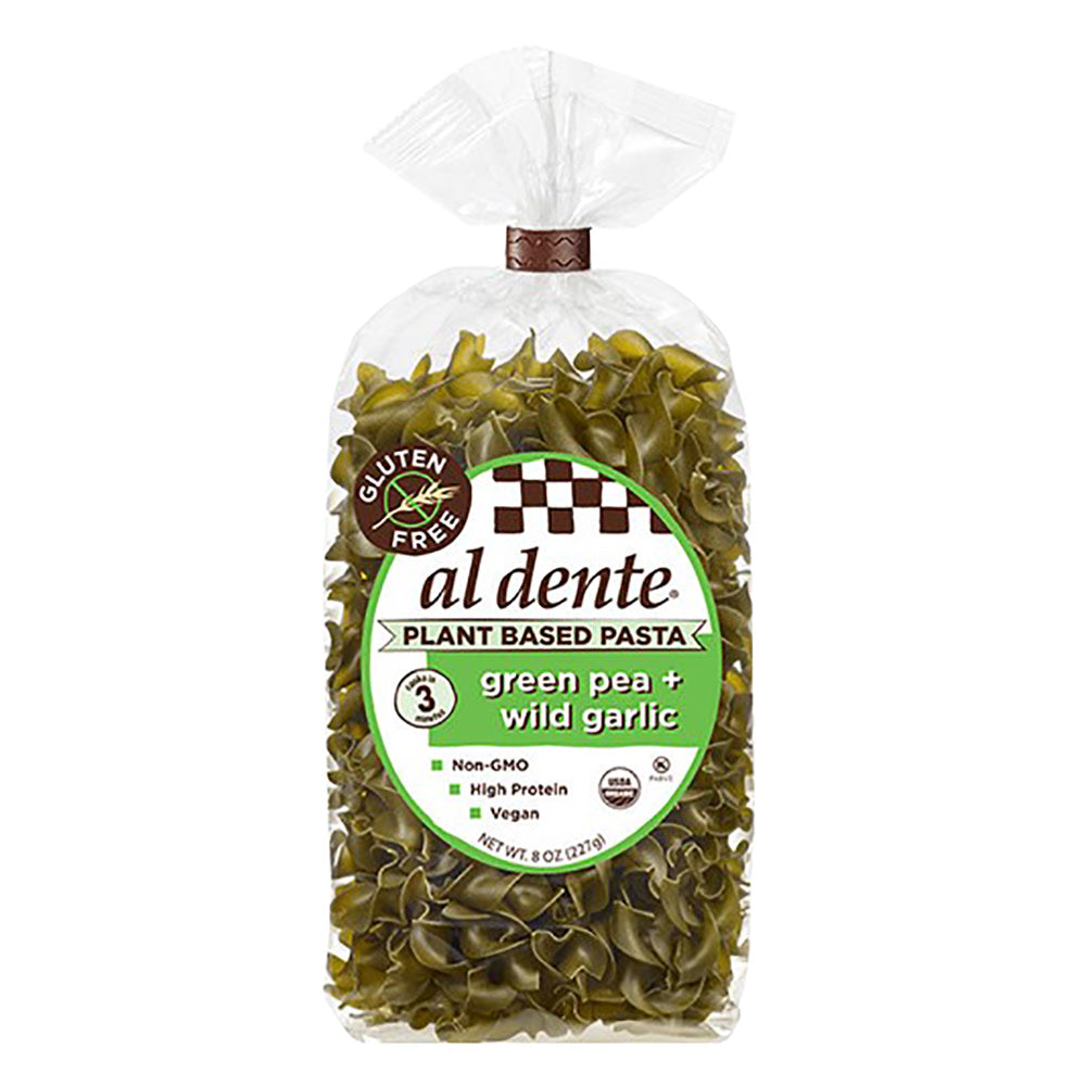 Wholesale Al Dente Gluten Free Green Pea & Wild Garlic Pasta 8 Oz- Bulk