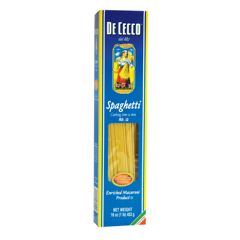 Wholesale De Cecco Spaghetti Pasta 16 Oz Box # 12- Bulk