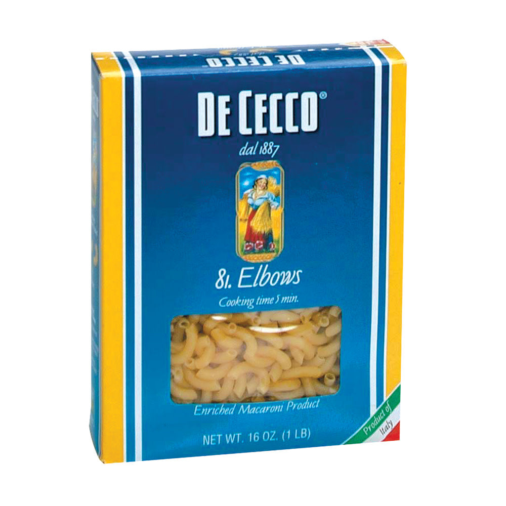 Wholesale De Cecco Elbow Pasta 16 Oz Box # 81- Bulk