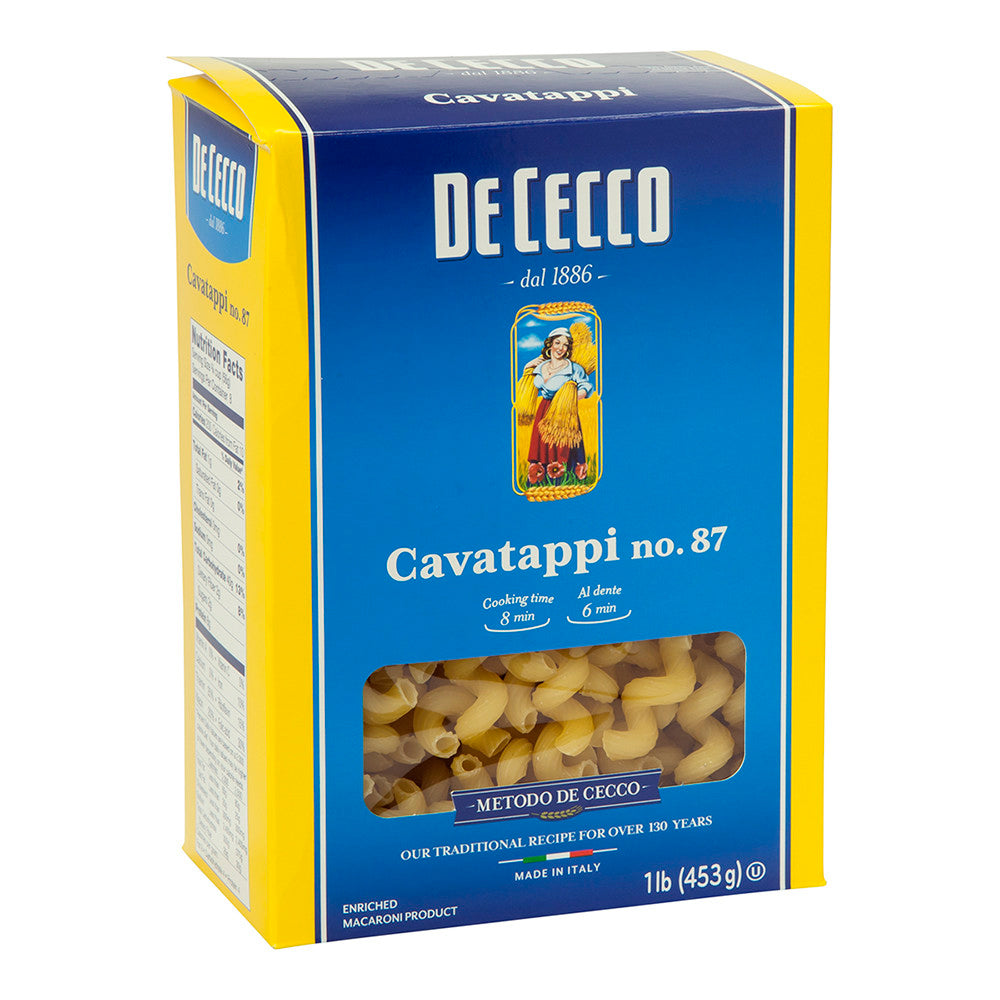 Wholesale De Cecco Cavatappi Pasta 16 Oz Box # 87- Bulk