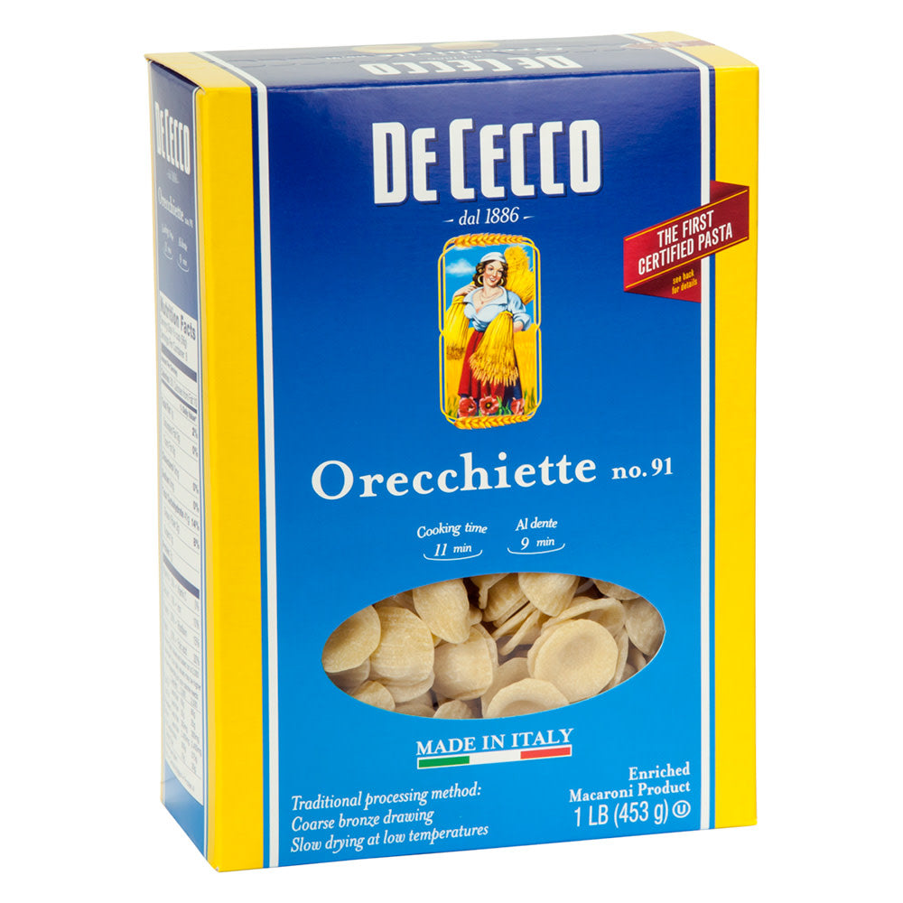 Wholesale De Cecco Orecchiette Pasta 16 Oz Box # 91- Bulk