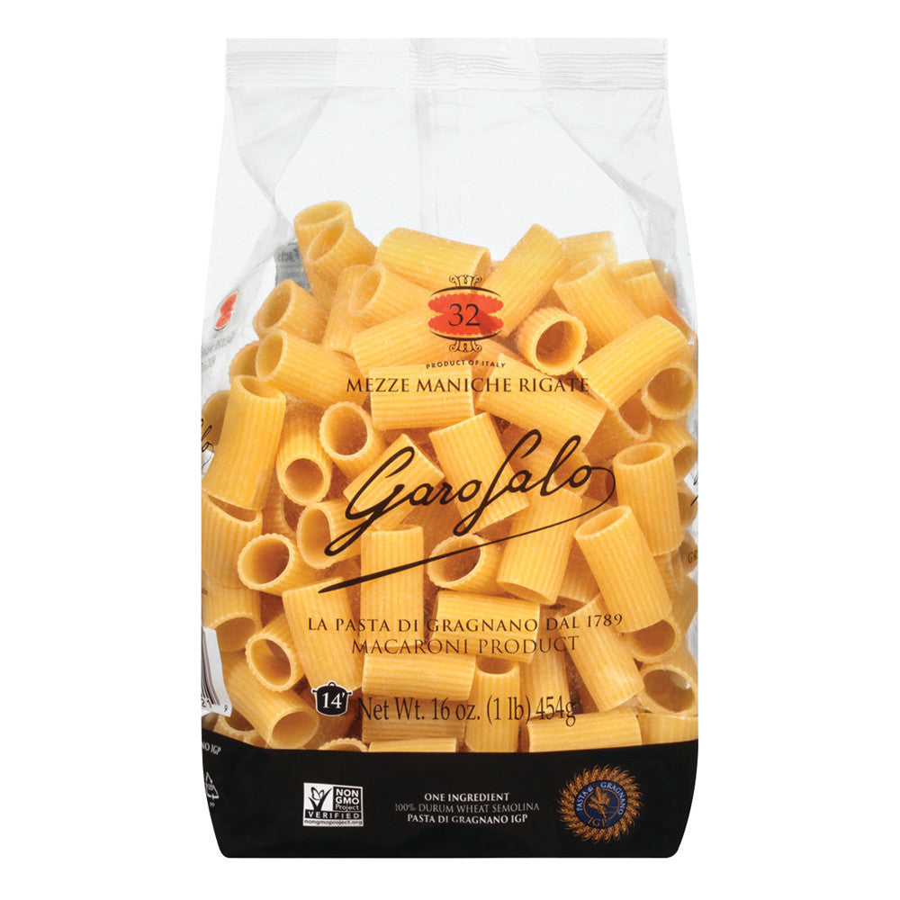 Wholesale Garofalo Mezze Maniche Rigate 16 Oz Bag- Bulk