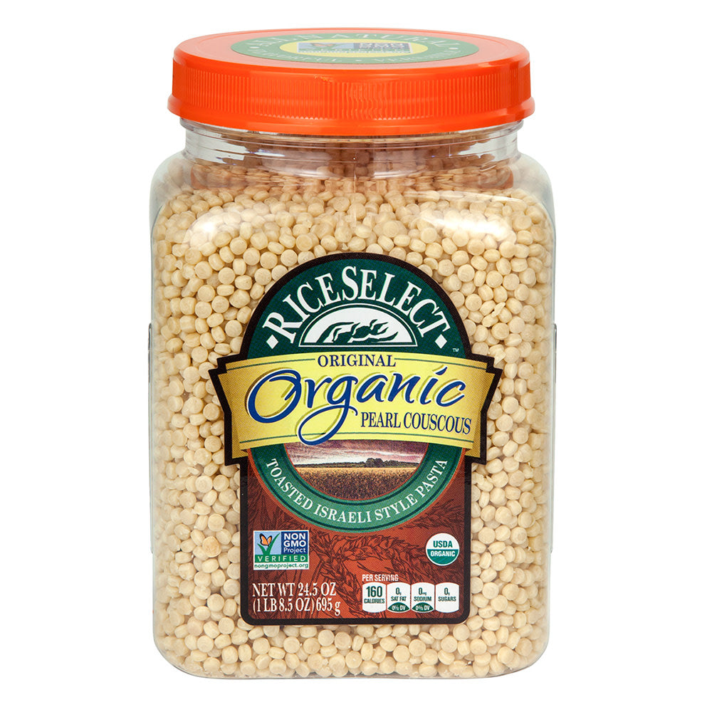 Wholesale Texmati Organic Pearl Couscous 24.5 Oz Jar- Bulk