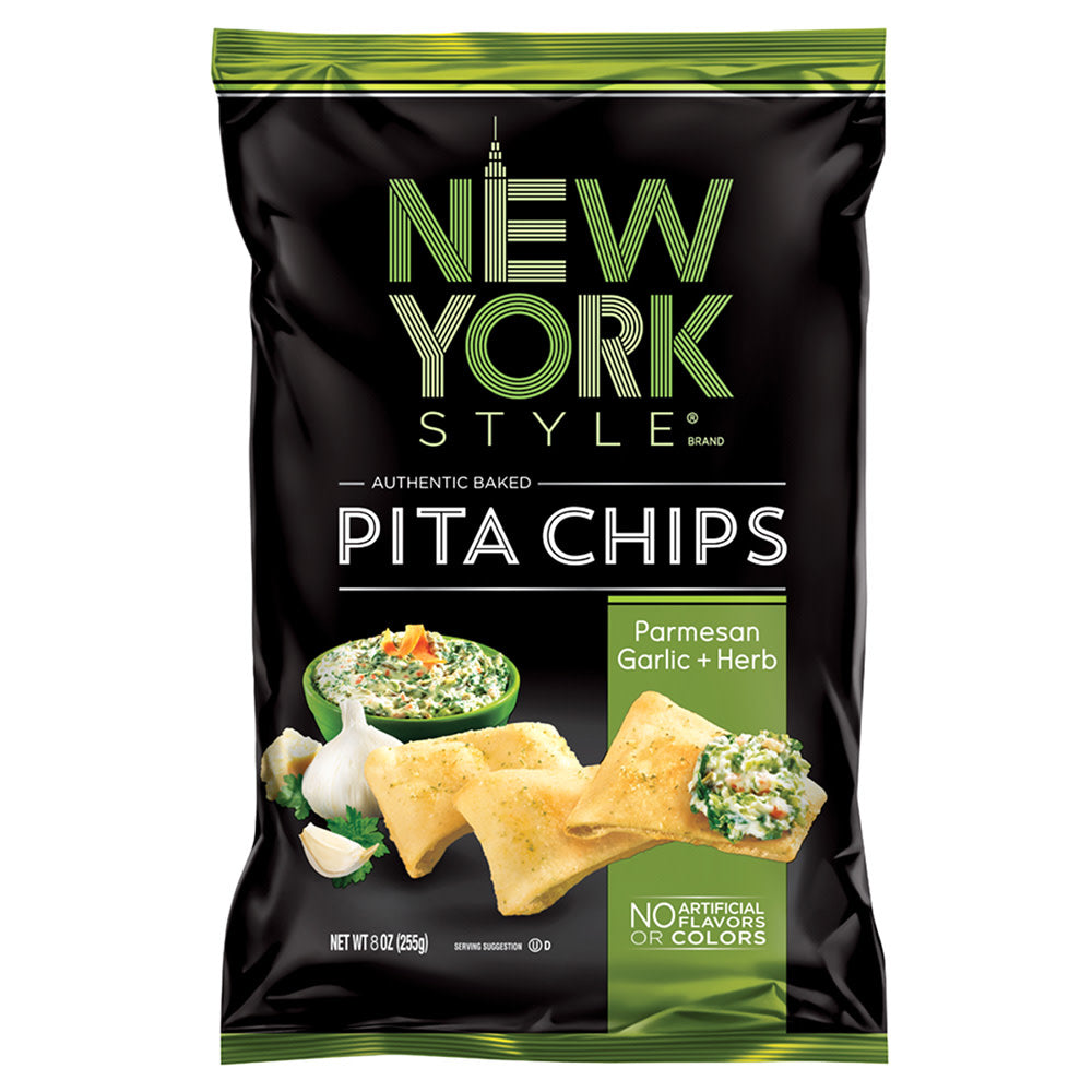 Wholesale New York Style Parmesan Garlic And Herb Pita Chips 8 Oz Bag- Bulk