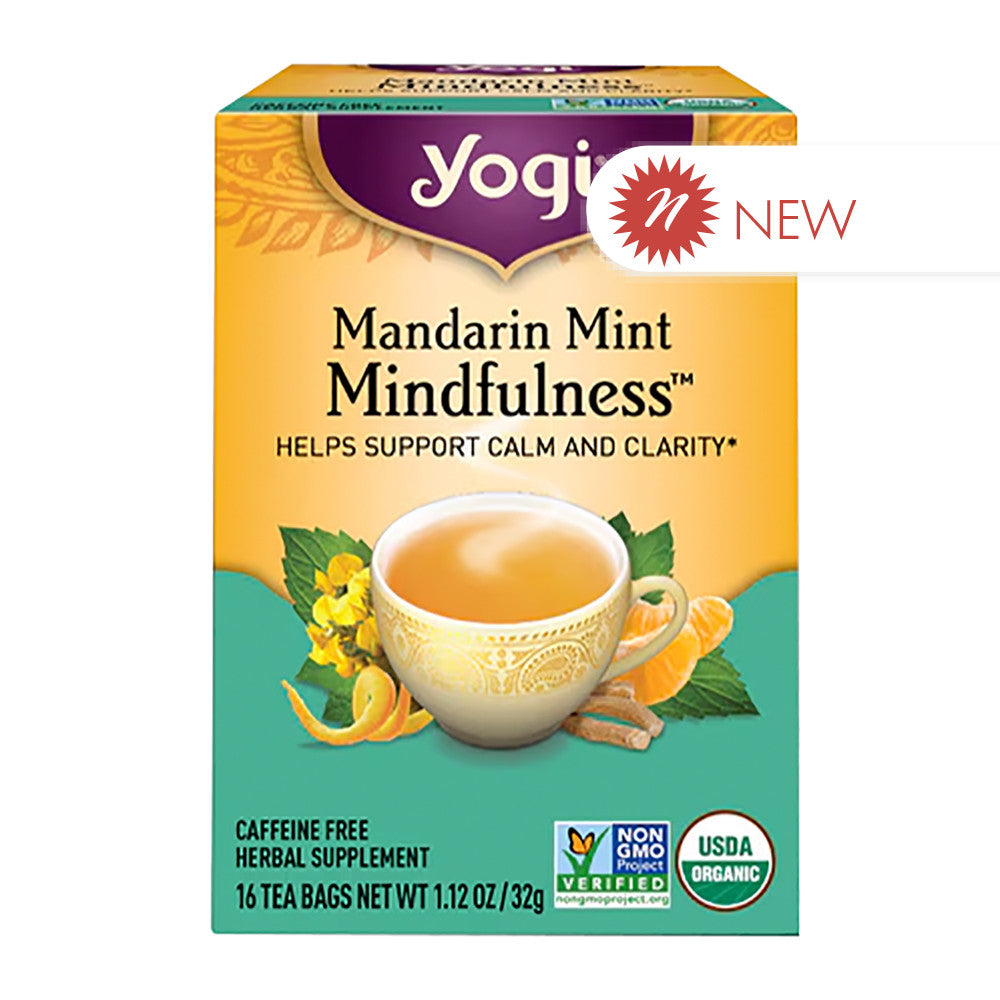 Wholesale Yogi Tea Mandarin Mint Mindfulness 16 Ct Box- Bulk