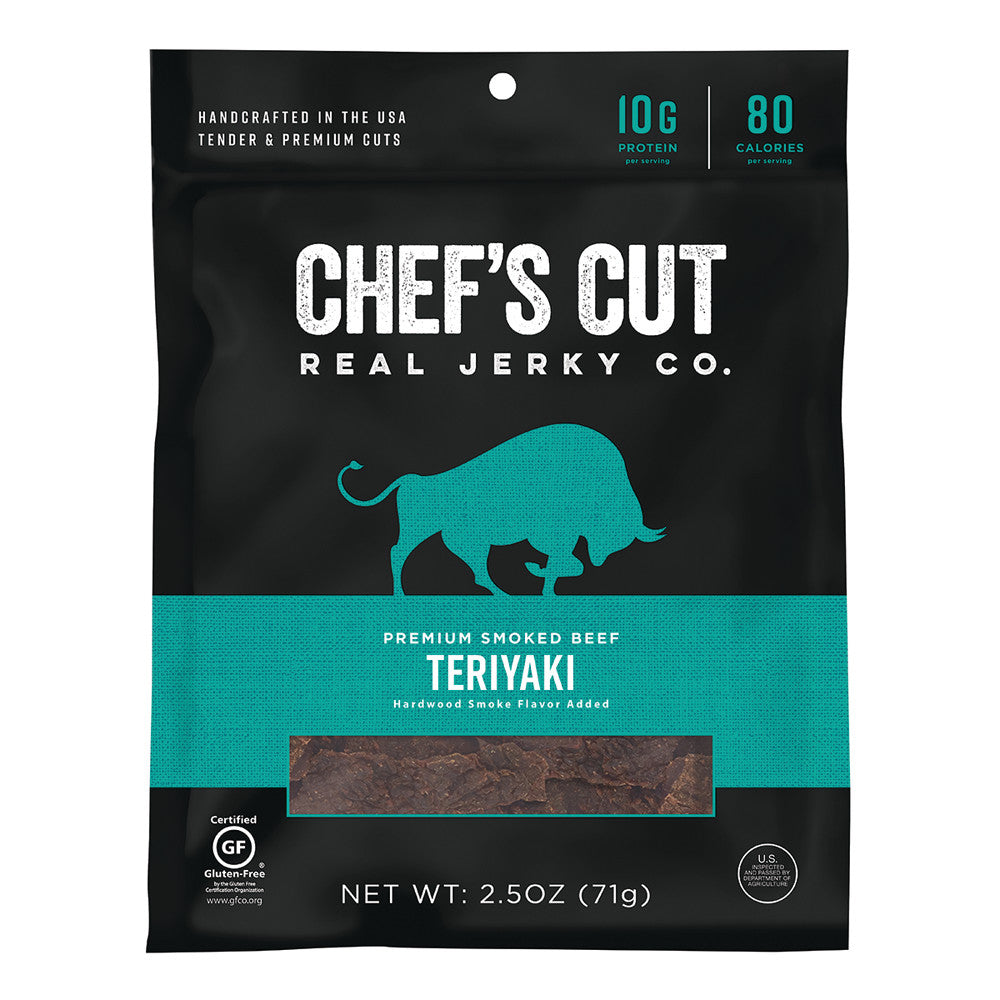 Wholesale Chef'S Cut Asian Teriyaki Steak Jerky 2.5 Oz Bag- Bulk