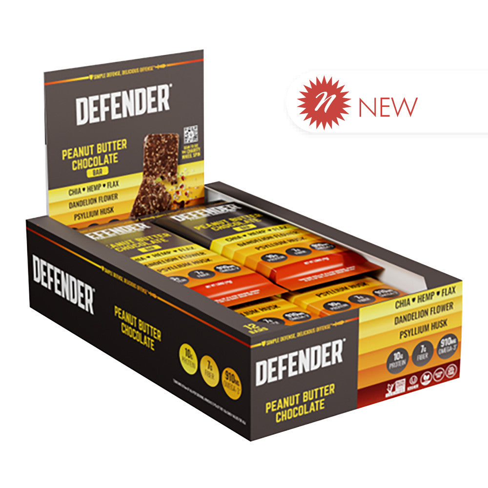 Wholesale Defender - Peanut Butter Chocolate Chip Bar - 1.55Oz- Bulk