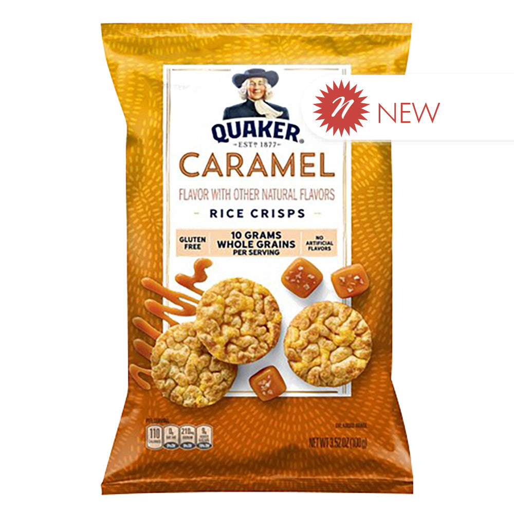 Wholesale Quaker - Popped Rice Crisps Caramel - 3.52Oz- Bulk