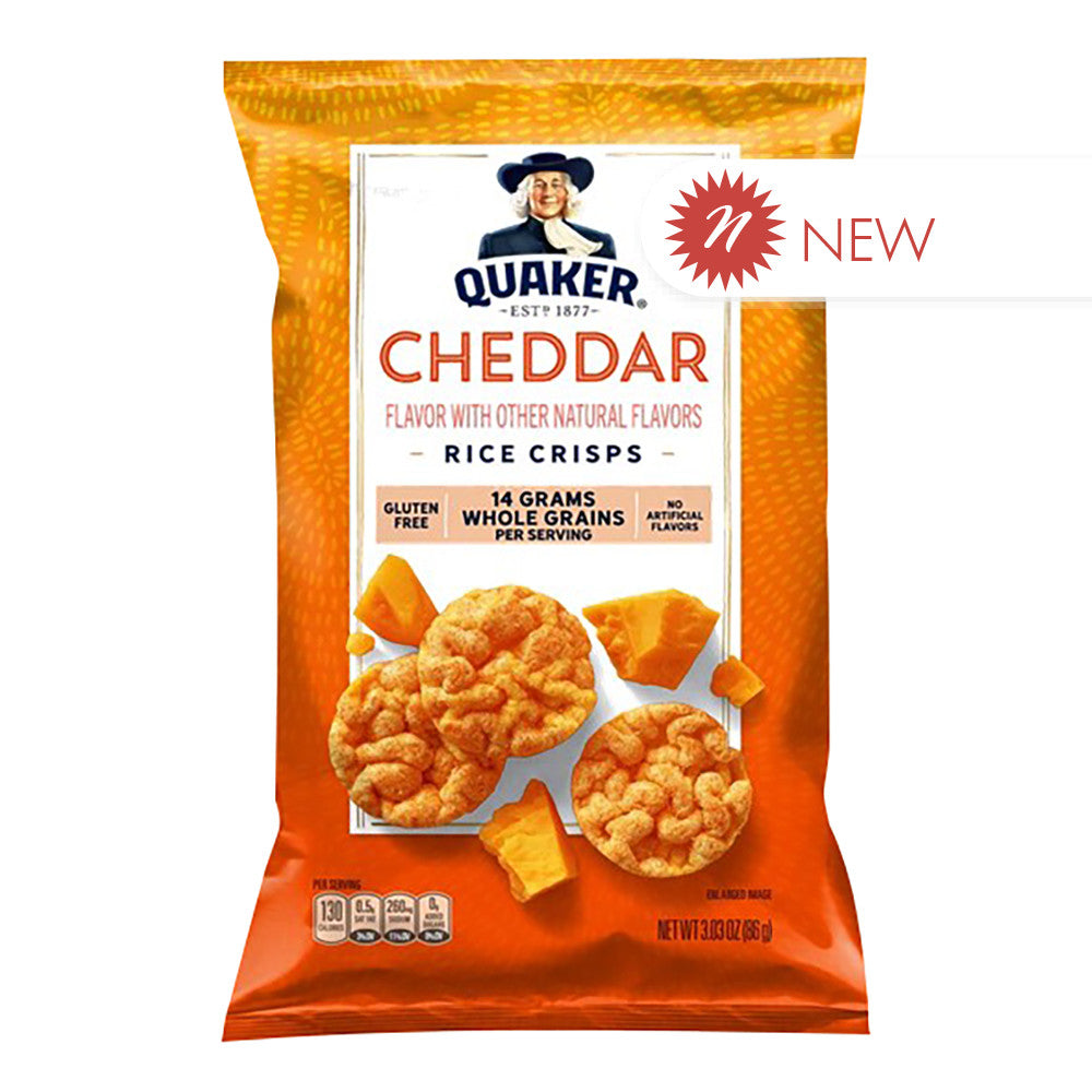 Wholesale Quaker - Popped Rice Crisps Cheddar - 3.03Oz- Bulk