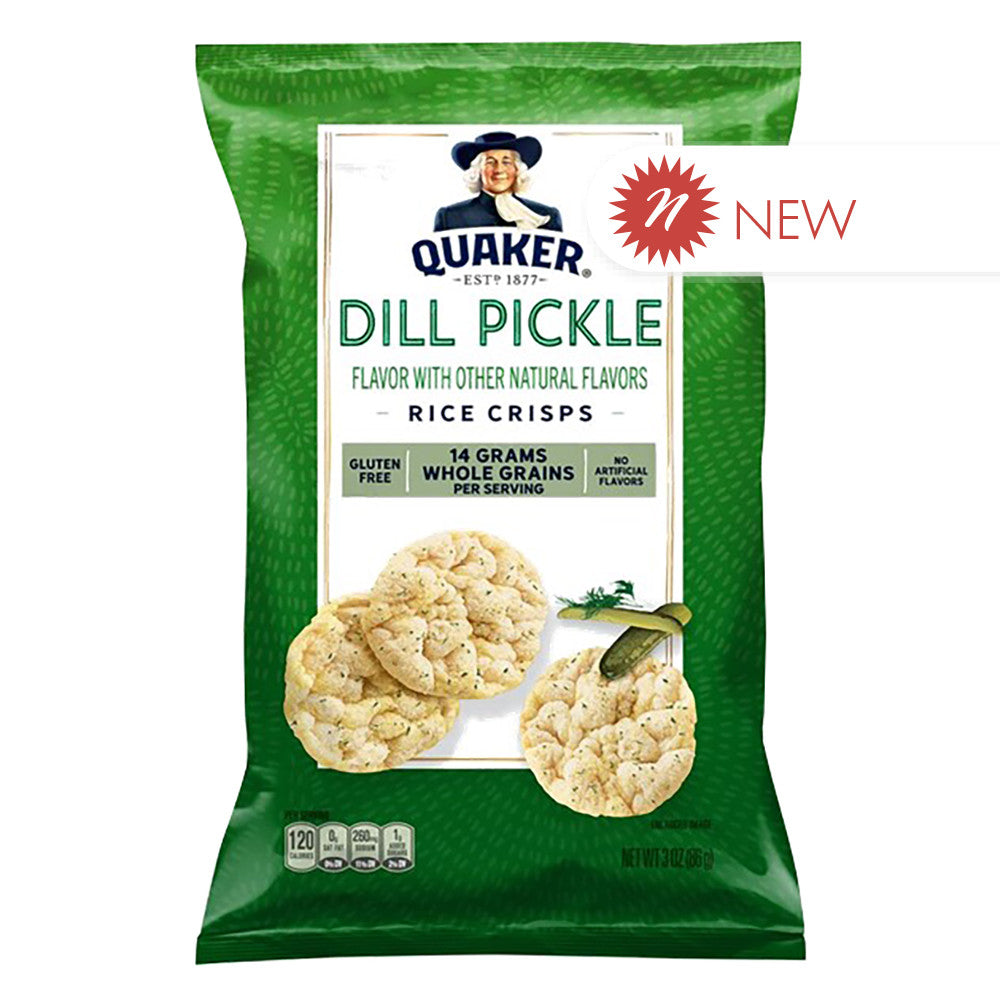 Wholesale Quaker - Popped Rice Crisps Dill Pickle - 3Oz- Bulk