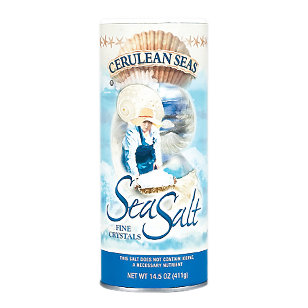 Wholesale Cerulean Seas Fine Sea Salt 14.5 Oz Canister- Bulk