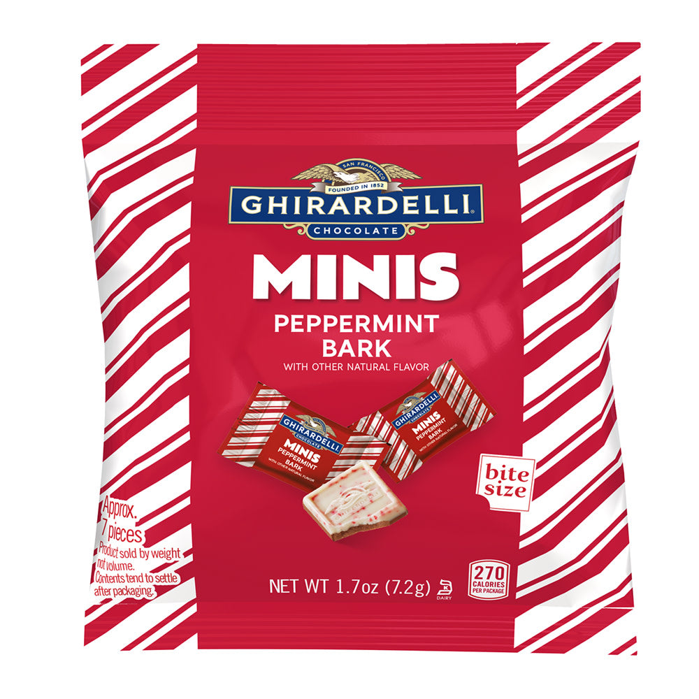 Wholesale Ghirardelli Peppermint Bark Minis 1.7 Oz Bag- Bulk