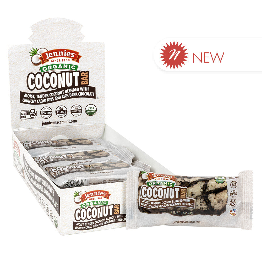 Wholesale Jennie'S - Coconut Bars Cacoa Nib - 1.5Oz- Bulk