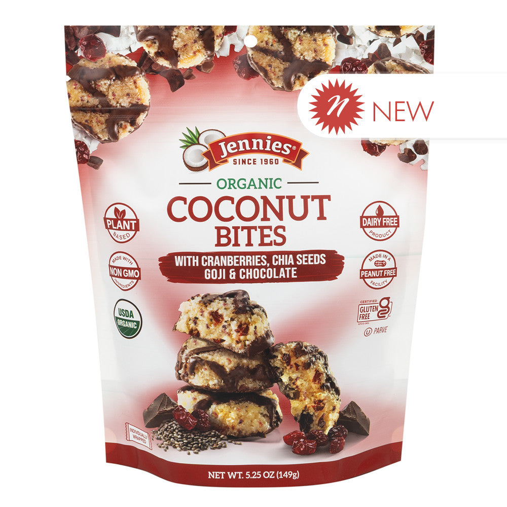 Wholesale Jennie'S - Oragnic Coconut Bites Cranberry - 5.25Oz- Bulk
