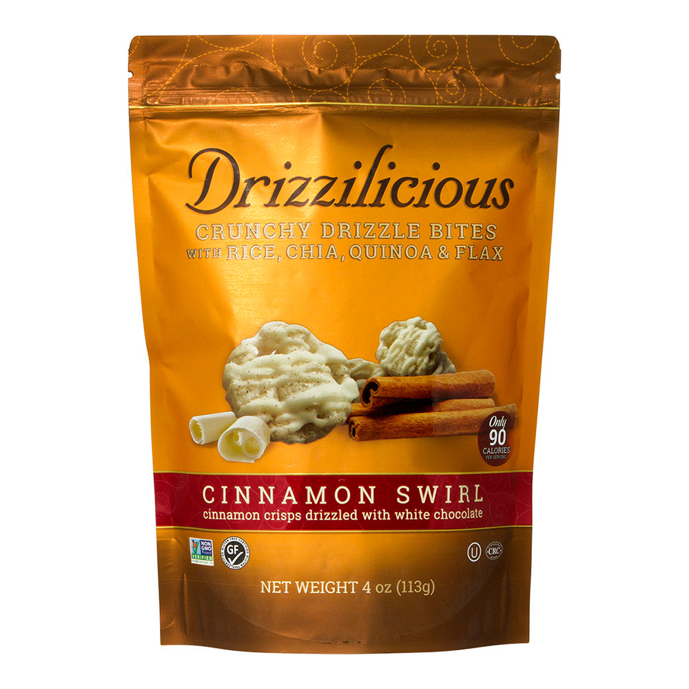 Wholesale Drizzilicious Cinnamon Swirl Drizzle Bites 4 Oz Pouch- Bulk