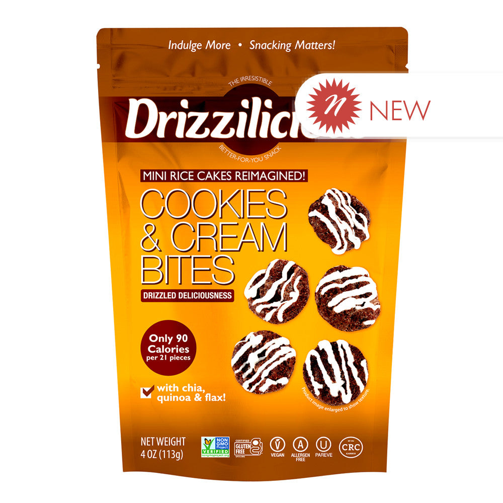Wholesale Drizzilicious - Drizzle Bites - Ckies&Crm - 4Oz- Bulk