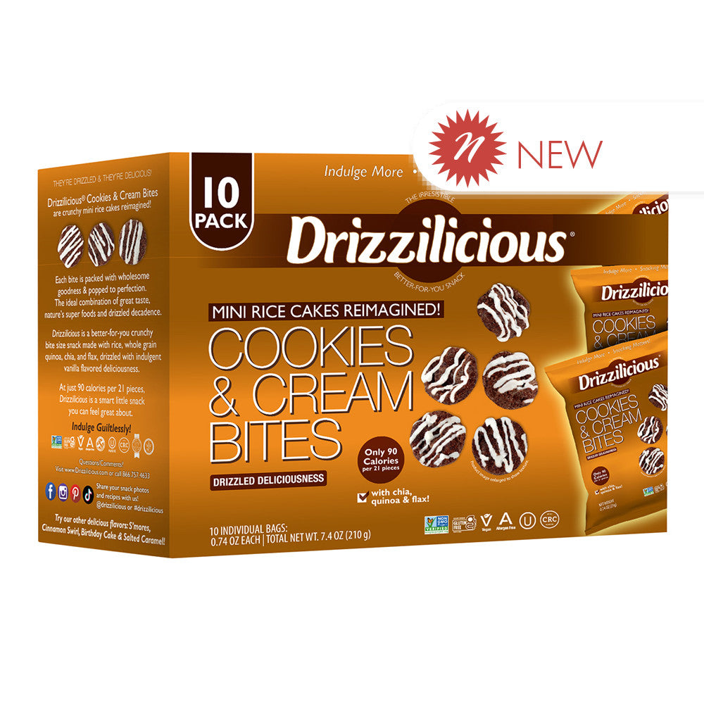 Wholesale Drizzilicious - Drizzl Bite Ckies&Crm(10Ct) - 7.4Oz- Bulk