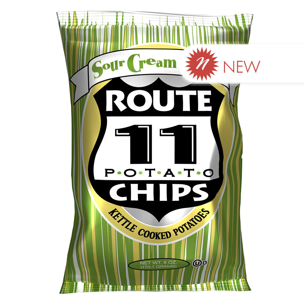 Wholesale Route 11 - Sour Cream Chive Potato Chips - 6Oz- Bulk