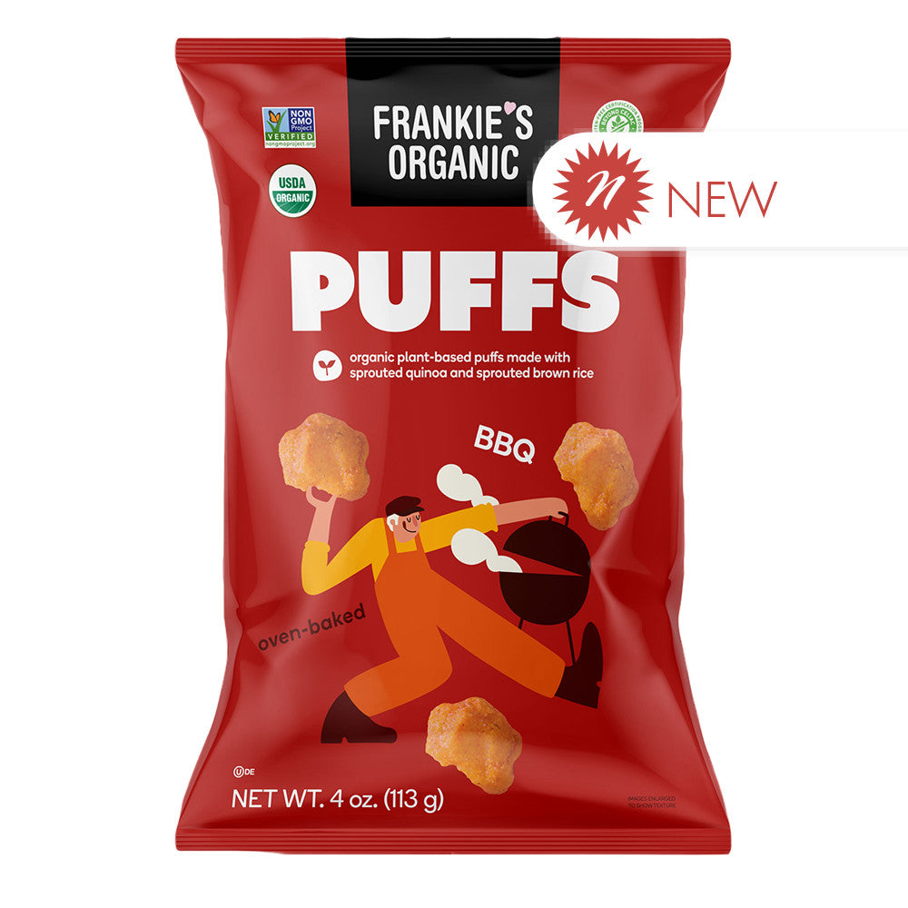 Wholesale Frankie'S Organic Puffs Bbq 4 Oz Bag- Bulk