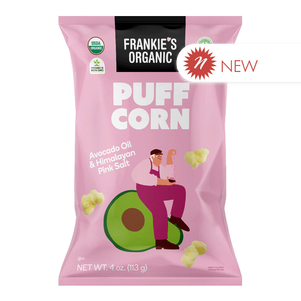 Wholesale Frankie'S Organic Puff Corn Avocado Oil & Himalayan Salt 4 Oz Bag- Bulk