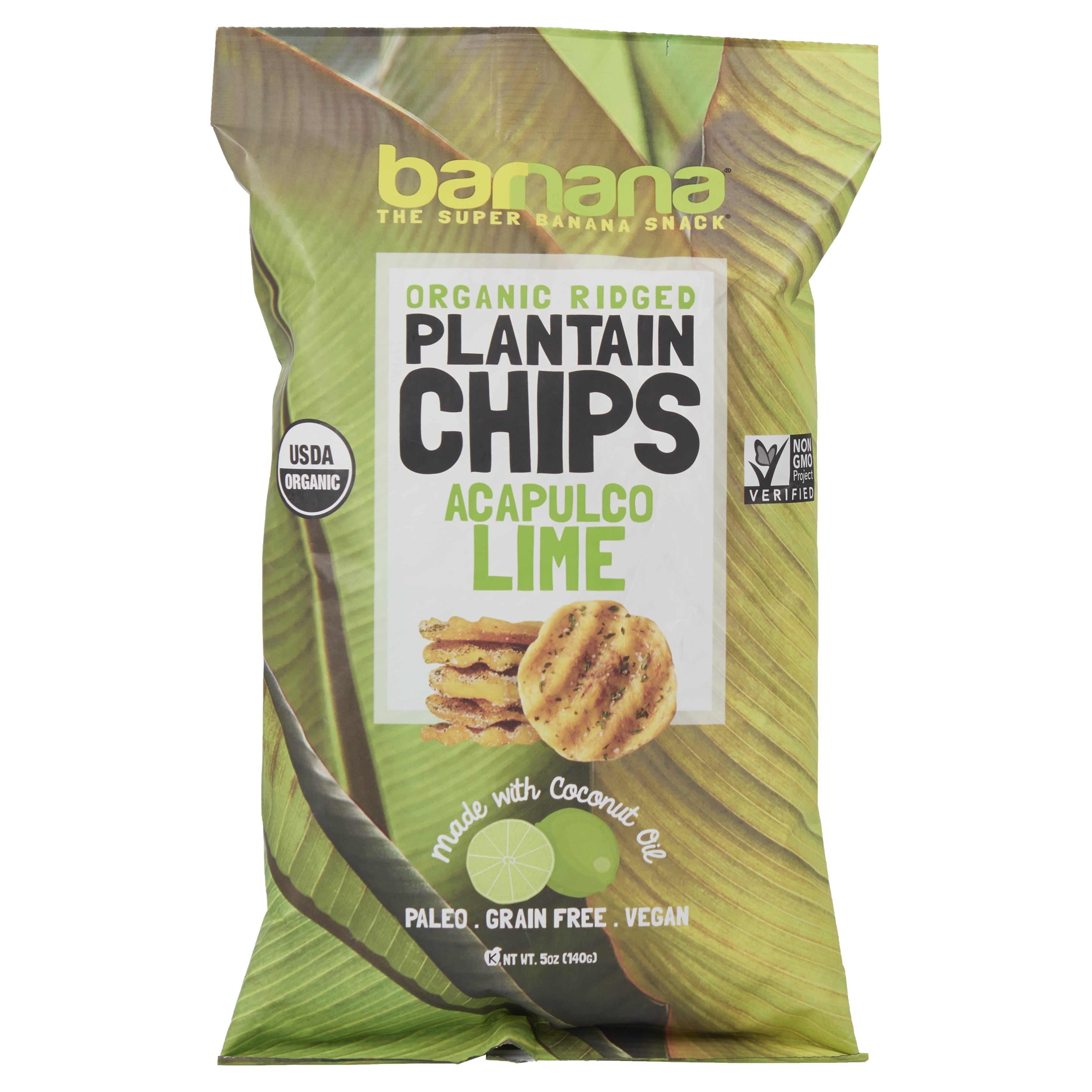 Barnana Plantain Chips Acapulco Lime 5 oz Bag