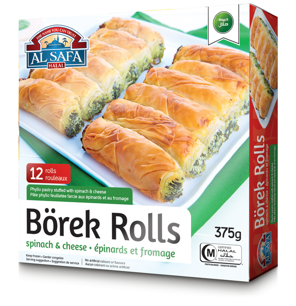 Al Safa Halal Borek Roll w/Spinach and Cheese 375g
