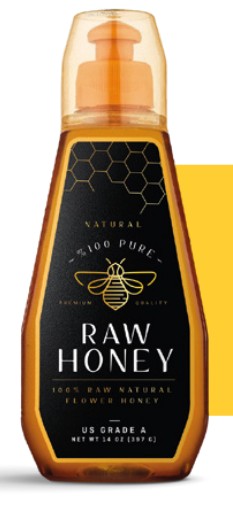 Wholesale BeeMax Raw Natural Flower Honey Squeeze Bottle Design #3 – 14 Oz- Bulk