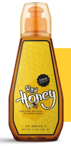 Wholesale BeeMax Raw Natural Flower Honey Squeeze Bottle Design #4 – 14 Oz- Bulk