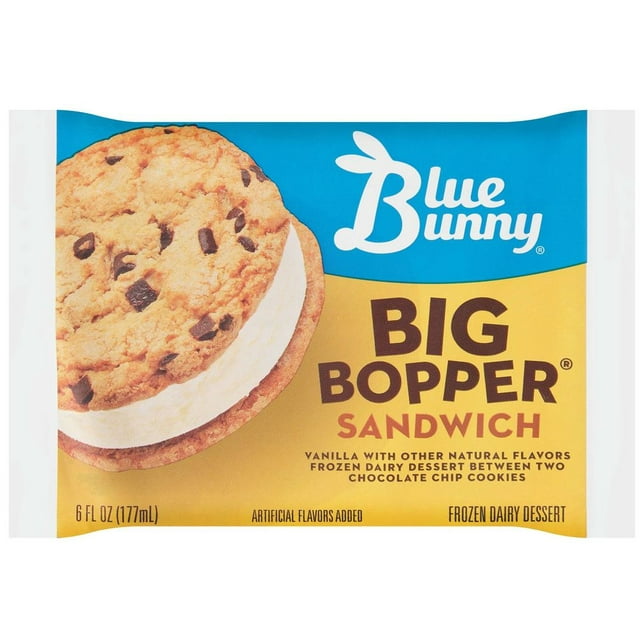 Blue Bunny Big Bopper Vanilla Sandwich Bar, 6 Fl Oz