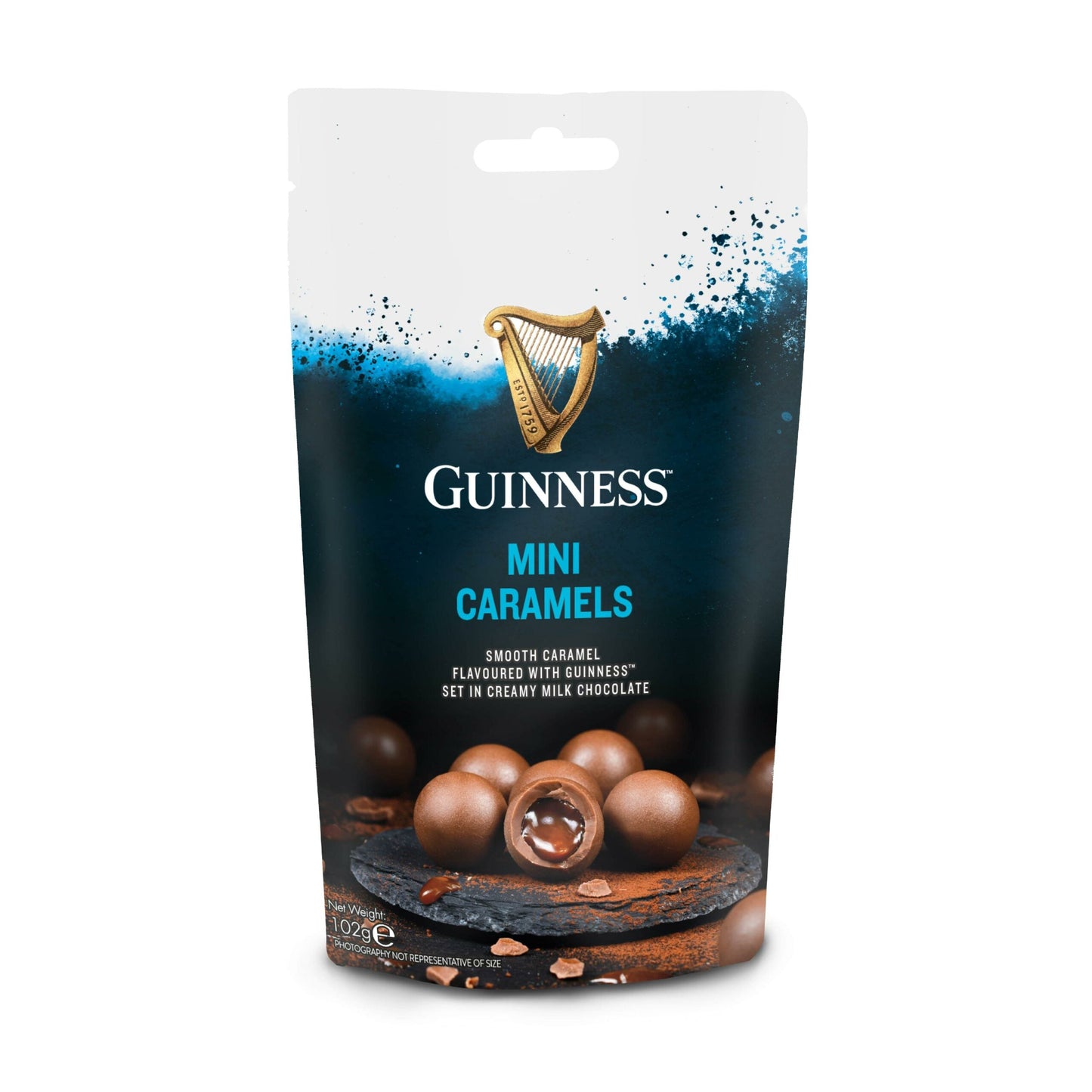 Wholesale Guinness Milk Chocolate Caramels Pouch 3.60oz (102g)- Bulk
