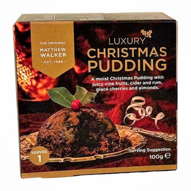 Matthew Walker Luxury Christmas Pudding, Box 3.53oz (100g)