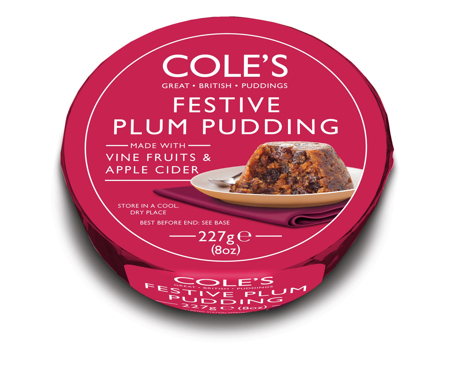 Wholesale Cole's Festive Plum Pudding 8.01oz (227g)- Bulk