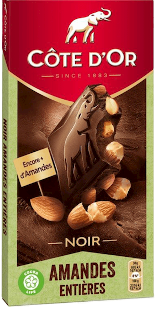 Wholesale Cote D'or Dark Chocolate Blocks With Whole Almonds 6.35 Oz.- Bulk