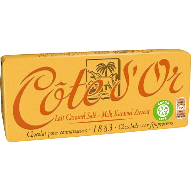 Cote D'Or Milk Chocolate with Caramel and Sea Salt Connoisseur Bar 150 grams/5.29 ounces; 24 per case 5.29 OZ