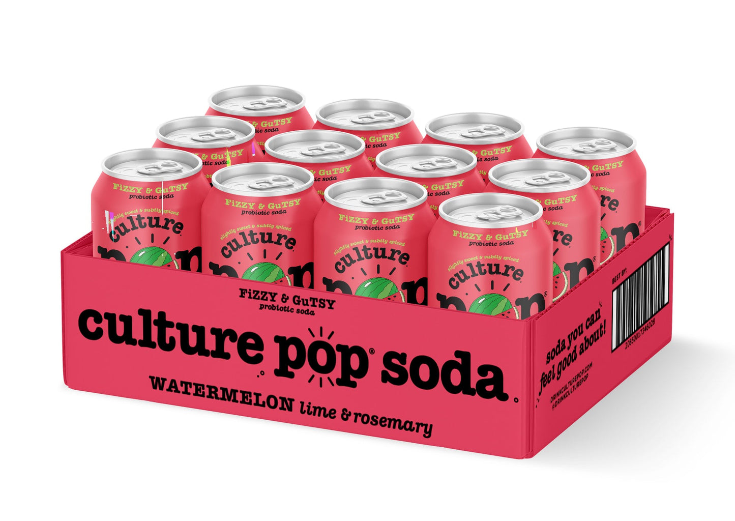 Wholesale Culture Pop 12/12 Oz Watermelon- Bulk