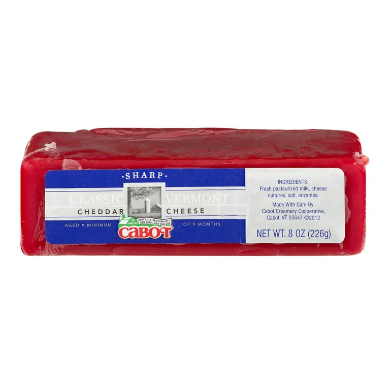 Cabot Cheddar Cheese Classic Vermont 8oz 12ct