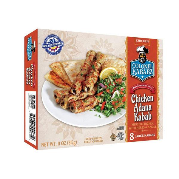 Wholesale Colonel Kababz Chicken Adana Kabab (Medit) 312g- Bulk