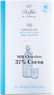 Dolfin 70 gram Milk Chocolate Bar (37% cacao) 2.5 OZ