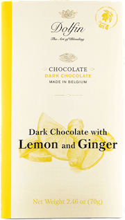 Wholesale Dolfin 70 gr Dark Bar w/ Lemon and Ginger 2.5 oz- Bulk