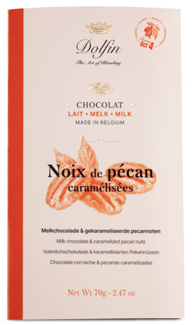 Wholesale Dolfin 70 Gr Milkbar With Caramelized Pecan 2.5 Oz- Bulk