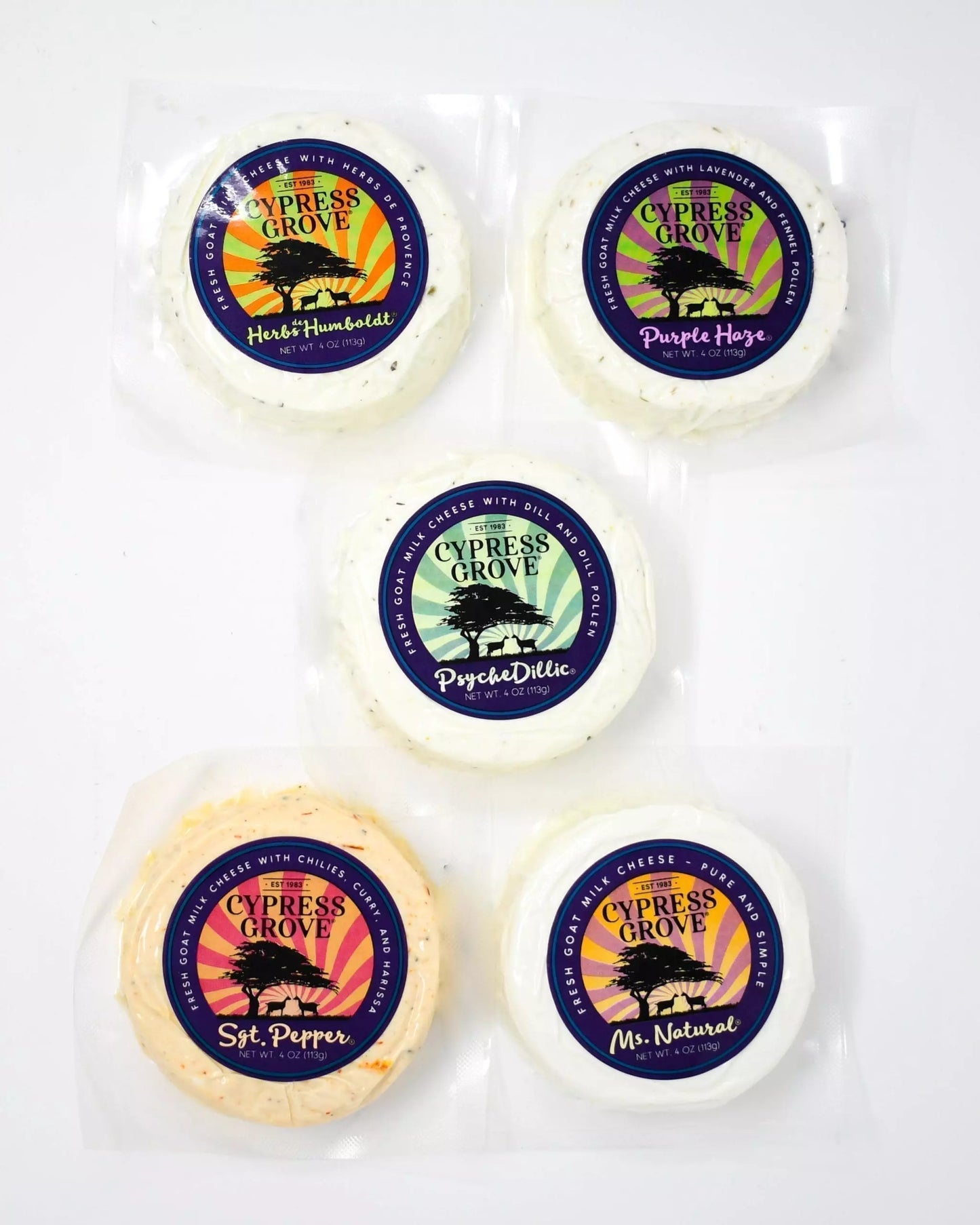 Wholesale Flash Back Assorted Chevre Cheese 4 OZ- Bulk