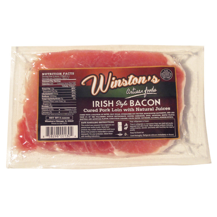 Wholesale Winston's Irish Bacon 8oz (227g) *FROZEN- Bulk