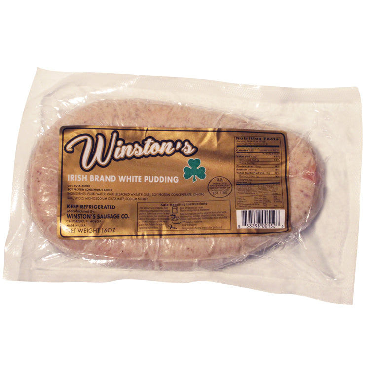 Wholesale Winston's White Pudding 16oz (454g) *FROZEN- Bulk