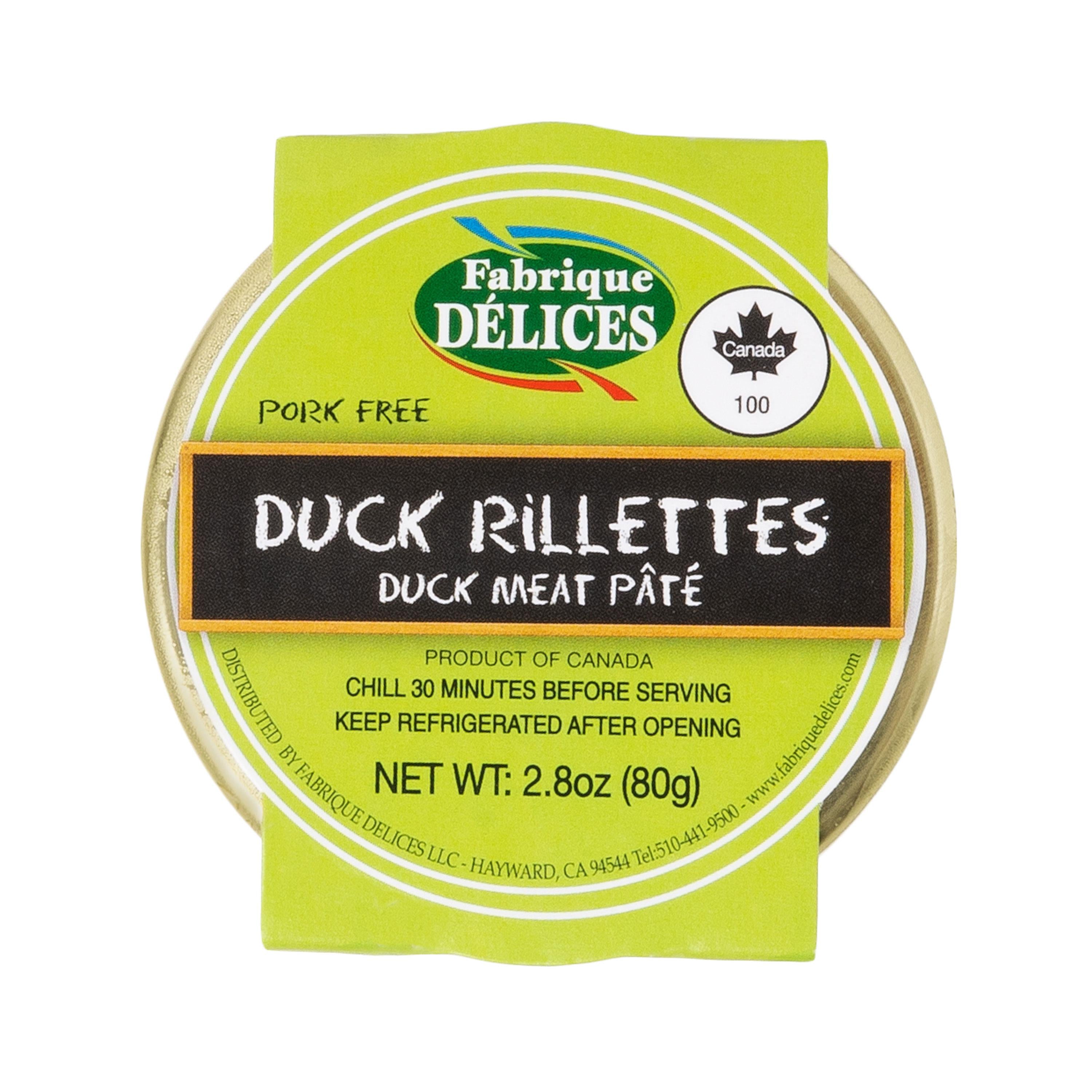 Fabrique Delices Pate Duck Rillettes 2.8oz 12ct
